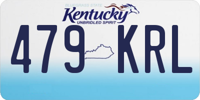 KY license plate 479KRL