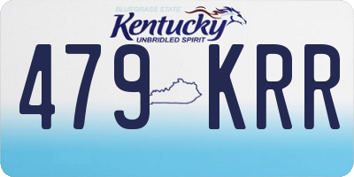 KY license plate 479KRR