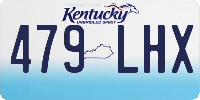KY license plate 479LHX