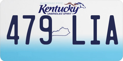 KY license plate 479LIA