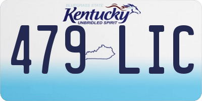 KY license plate 479LIC