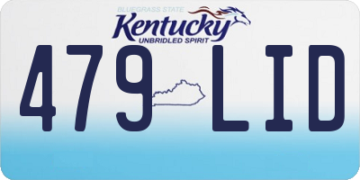 KY license plate 479LID