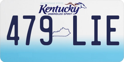 KY license plate 479LIE