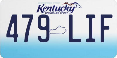 KY license plate 479LIF