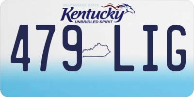 KY license plate 479LIG