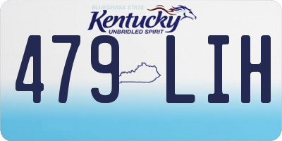 KY license plate 479LIH
