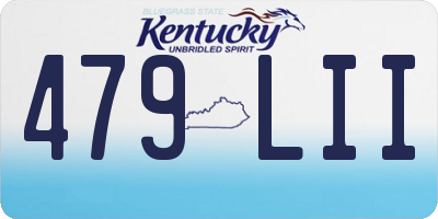KY license plate 479LII