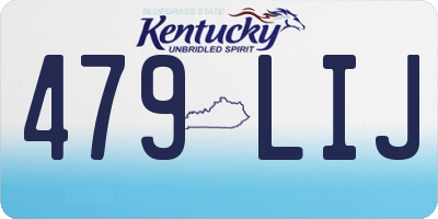 KY license plate 479LIJ