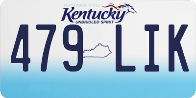 KY license plate 479LIK