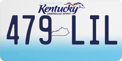 KY license plate 479LIL