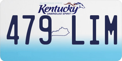KY license plate 479LIM