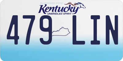 KY license plate 479LIN