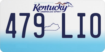 KY license plate 479LIO
