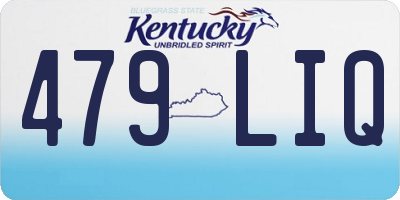 KY license plate 479LIQ