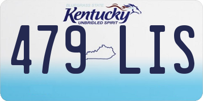 KY license plate 479LIS