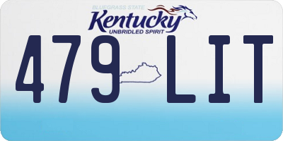 KY license plate 479LIT