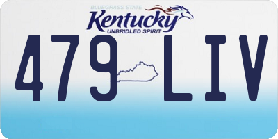 KY license plate 479LIV