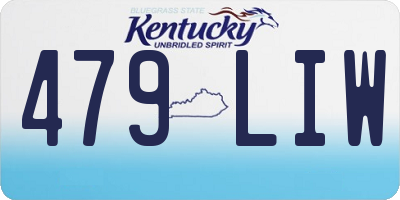 KY license plate 479LIW