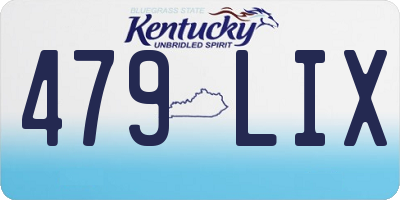 KY license plate 479LIX