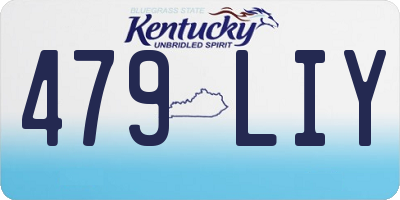 KY license plate 479LIY