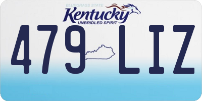 KY license plate 479LIZ