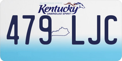 KY license plate 479LJC
