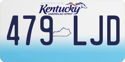 KY license plate 479LJD