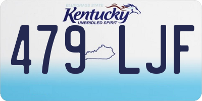 KY license plate 479LJF