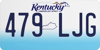 KY license plate 479LJG