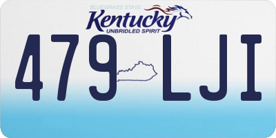 KY license plate 479LJI