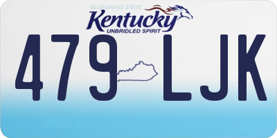 KY license plate 479LJK