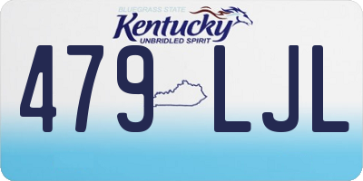 KY license plate 479LJL