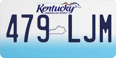 KY license plate 479LJM