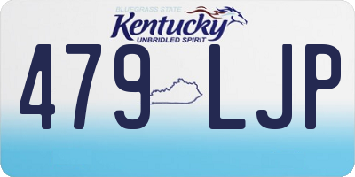 KY license plate 479LJP