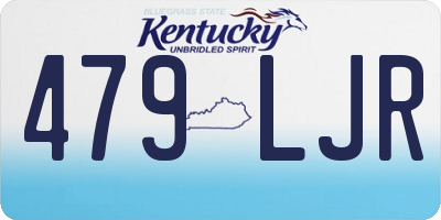 KY license plate 479LJR