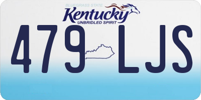 KY license plate 479LJS