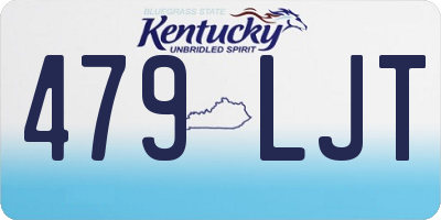 KY license plate 479LJT