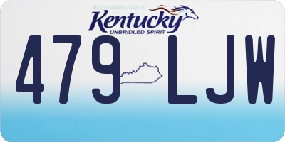 KY license plate 479LJW