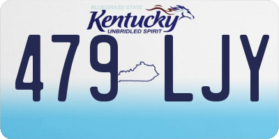 KY license plate 479LJY