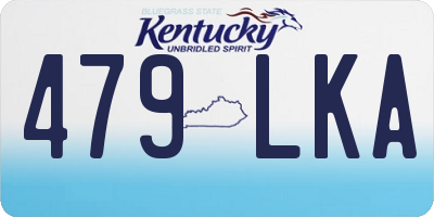 KY license plate 479LKA
