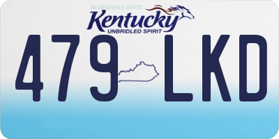 KY license plate 479LKD