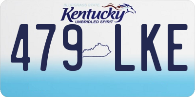KY license plate 479LKE