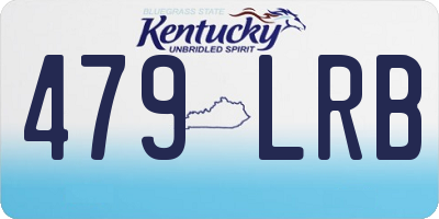KY license plate 479LRB