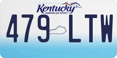 KY license plate 479LTW