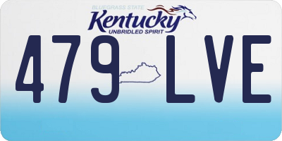 KY license plate 479LVE