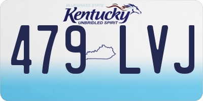 KY license plate 479LVJ