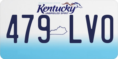 KY license plate 479LVO