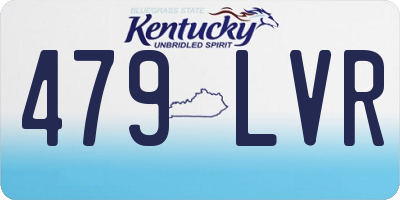 KY license plate 479LVR