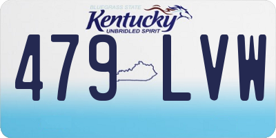 KY license plate 479LVW