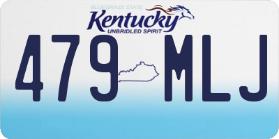 KY license plate 479MLJ